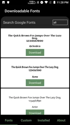 GxFonts - Custom fonts for Samsung Galaxy android App screenshot 2